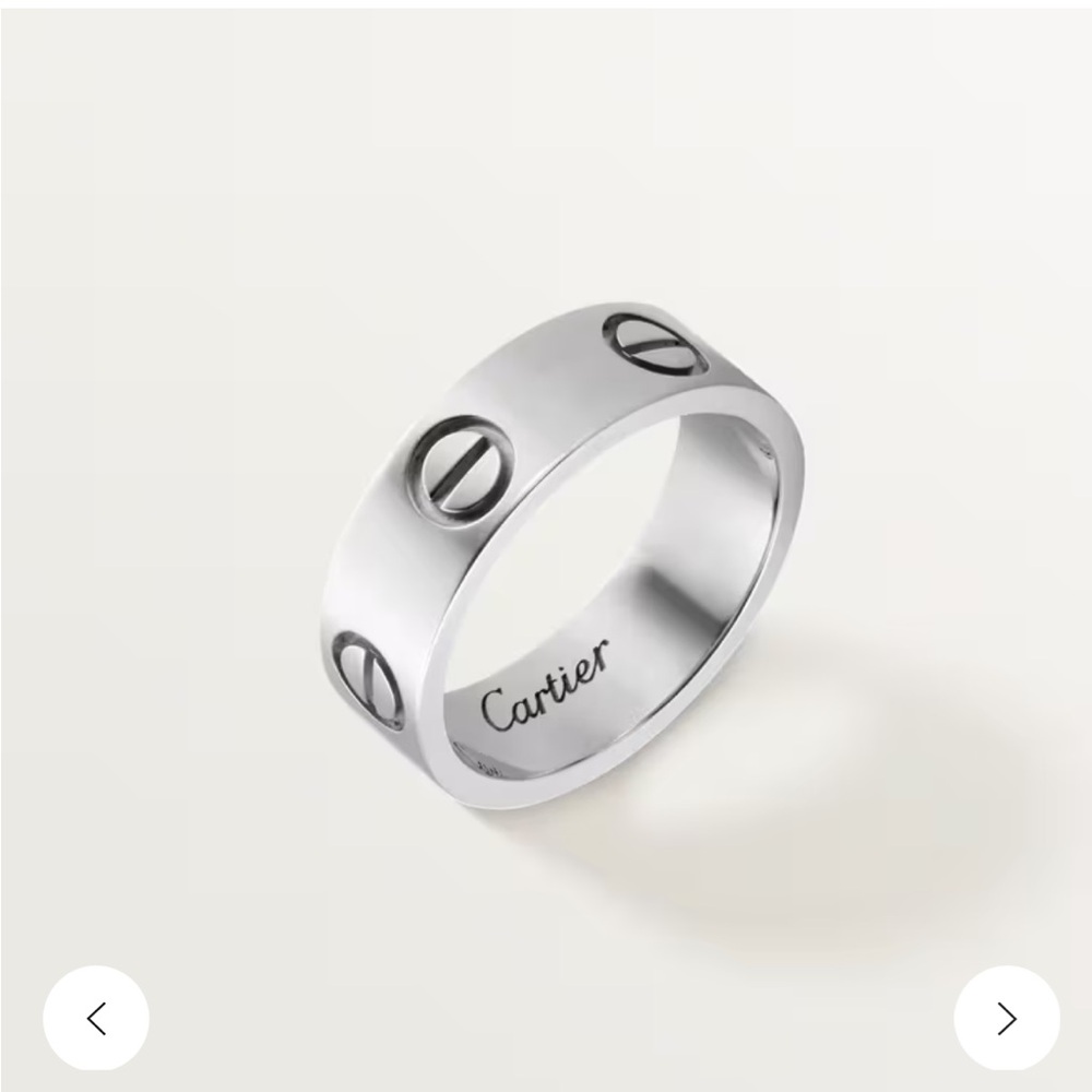 Cartier Love Ring, Classic Model White Gold